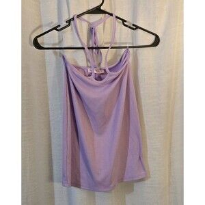 Blue Blush Purple Ribbed Camisole  Halter Top, Women’s M